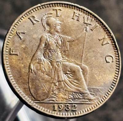文馨钱币收藏第 268 场，长期接收代拍品 - 极美品 1932 年英国乔治五世法新铜币