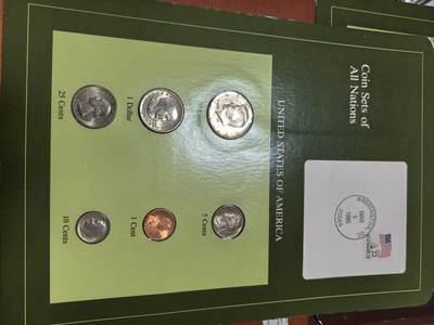 长老汇蛇年精选第四十场拍卖 - 美国富兰克林造币厂包装美国6枚币邮币卡