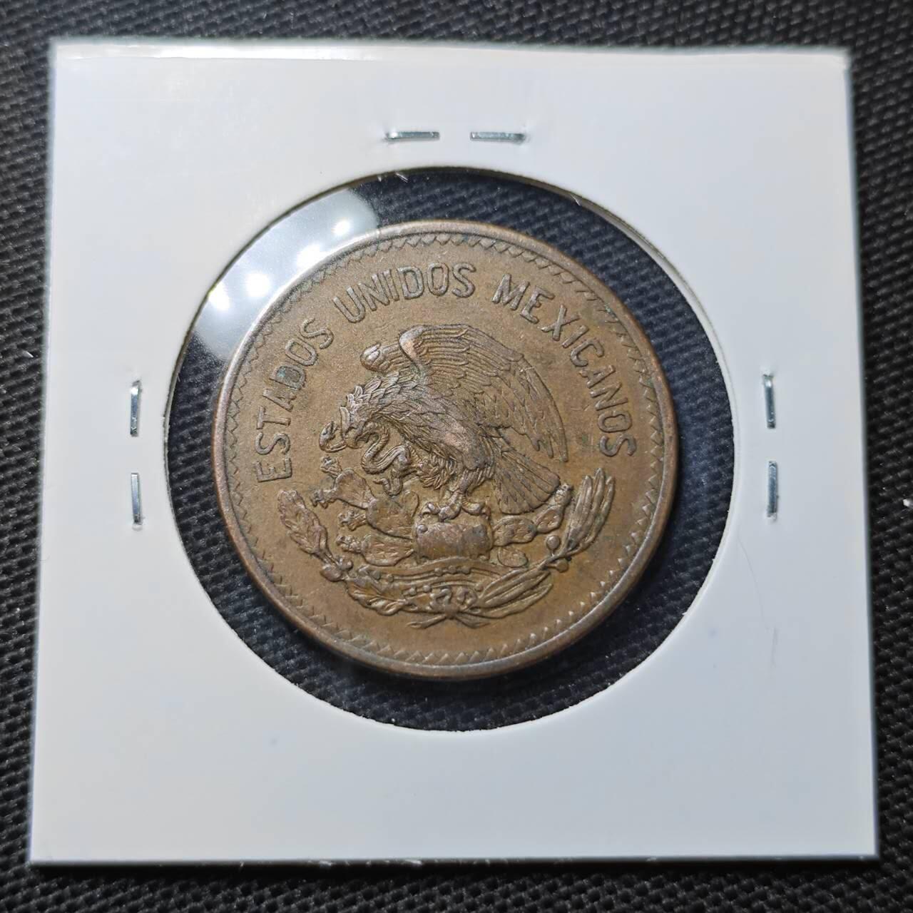 KK钱币收藏小铺 第329期 2月预留时间 周末发货  1944墨西哥20分铜币 通货好品
