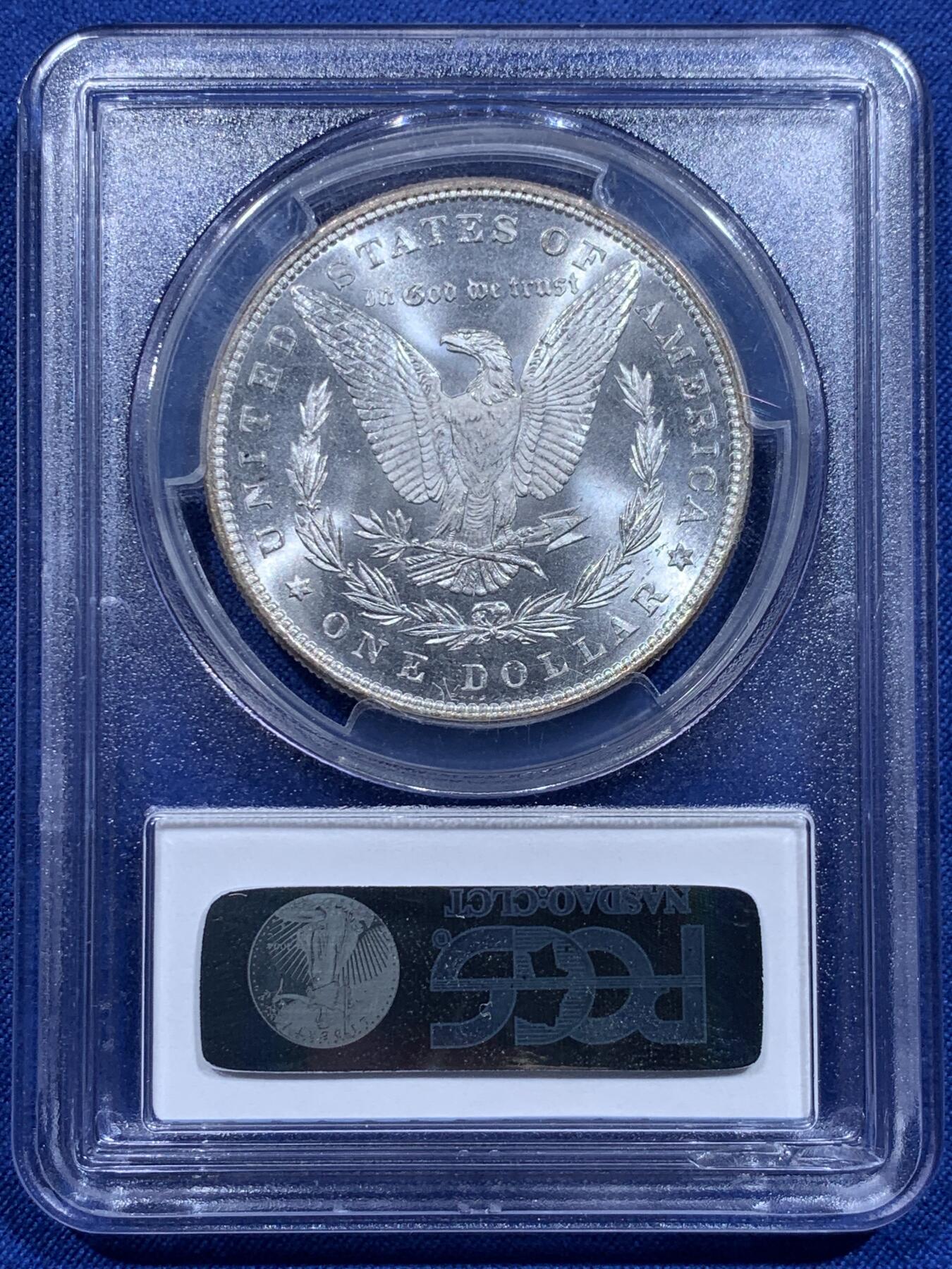 《竞宝斋》第412场 周日，周一，周二，3场连拍 （全场包邮） PCGS MS64 美国1885年摩根大银币 BU好品双面凝光漂亮