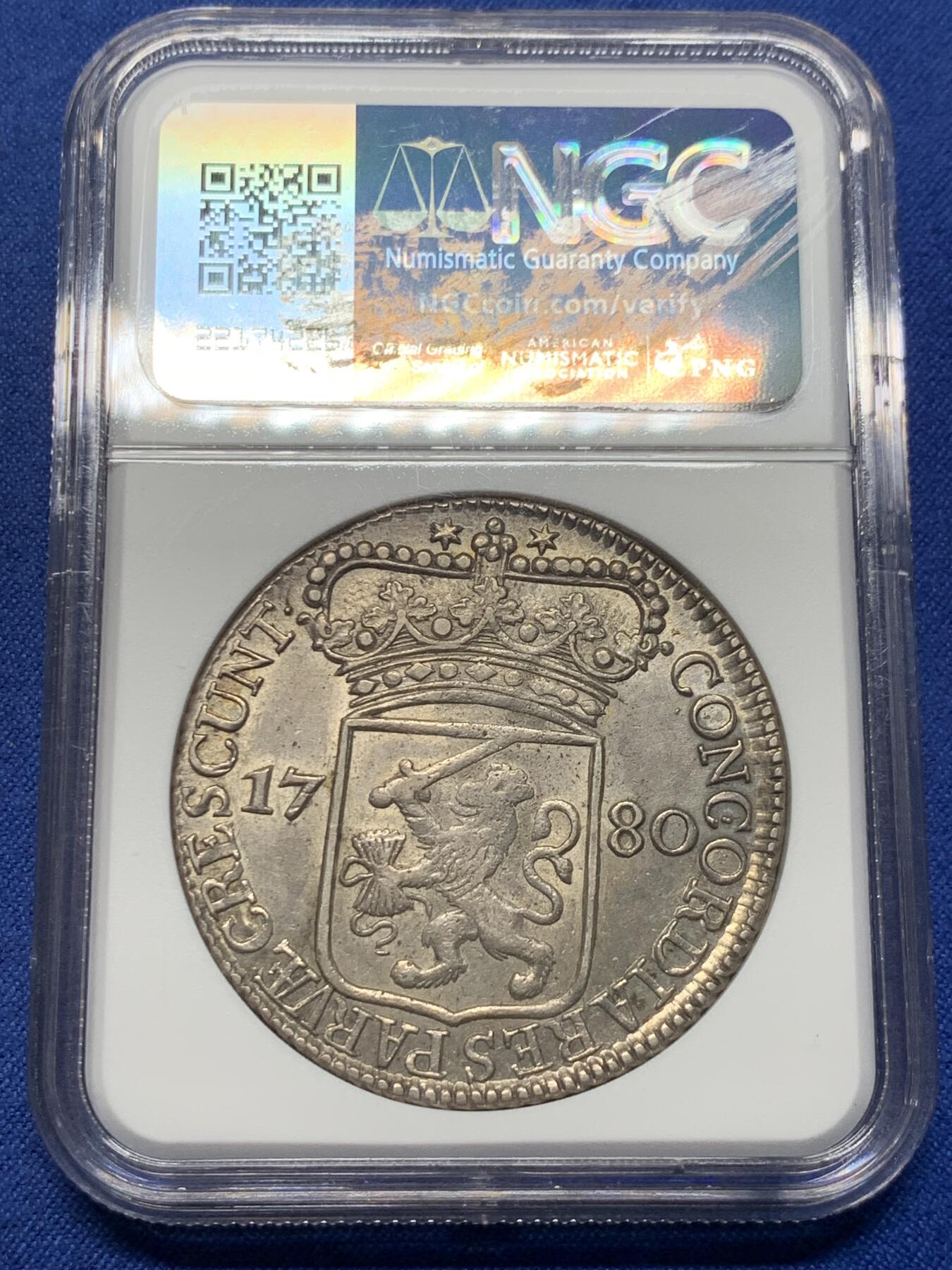 《竞宝斋》第412场 周日，周一，周二，3场连拍 （全场包邮） NGC AUD 荷兰 泽兰省 1780年 杜卡特 武士 打制清晰