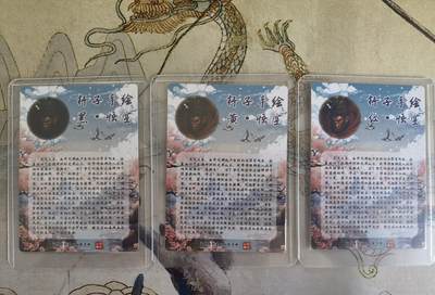 奇趣收藏卡牌拍卖第21场 山河潮玩限定礼盒  杆子 绘 悟空  三色 粗闪 各1张 全新覆膜卡夹卡膜保护