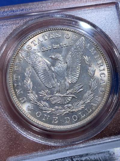 《竞宝斋》第412场 周日，周一，周二，3场连拍 （全场包邮） PCGS MS64 美国 1903年 1美元 摩根银币 后期少年 经典老白盒 状态属于同分中的好品