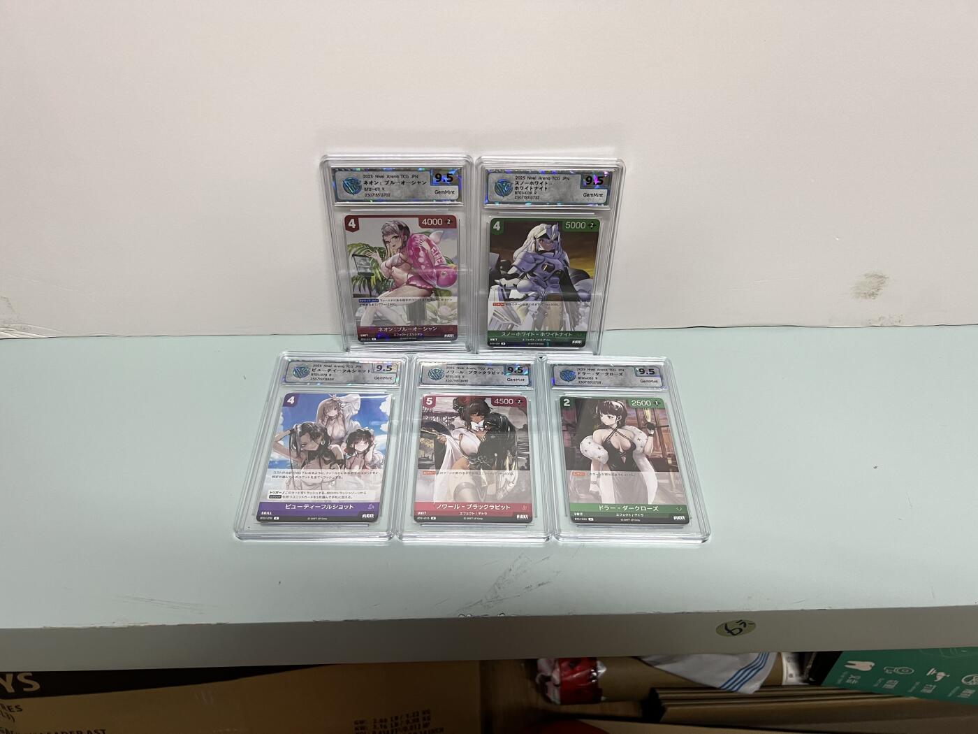 零元拍：日版妹卡 评级高分 2025 胜利女神系列 妮姬 Nivel Arena BT01 五张一起拍 