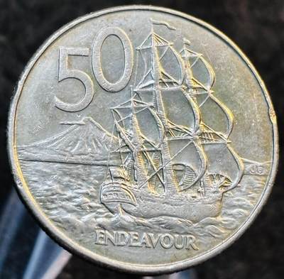 文馨钱币收藏第 268 场，长期接收代拍品 - 1988 年英属新西兰 50 分大帆船