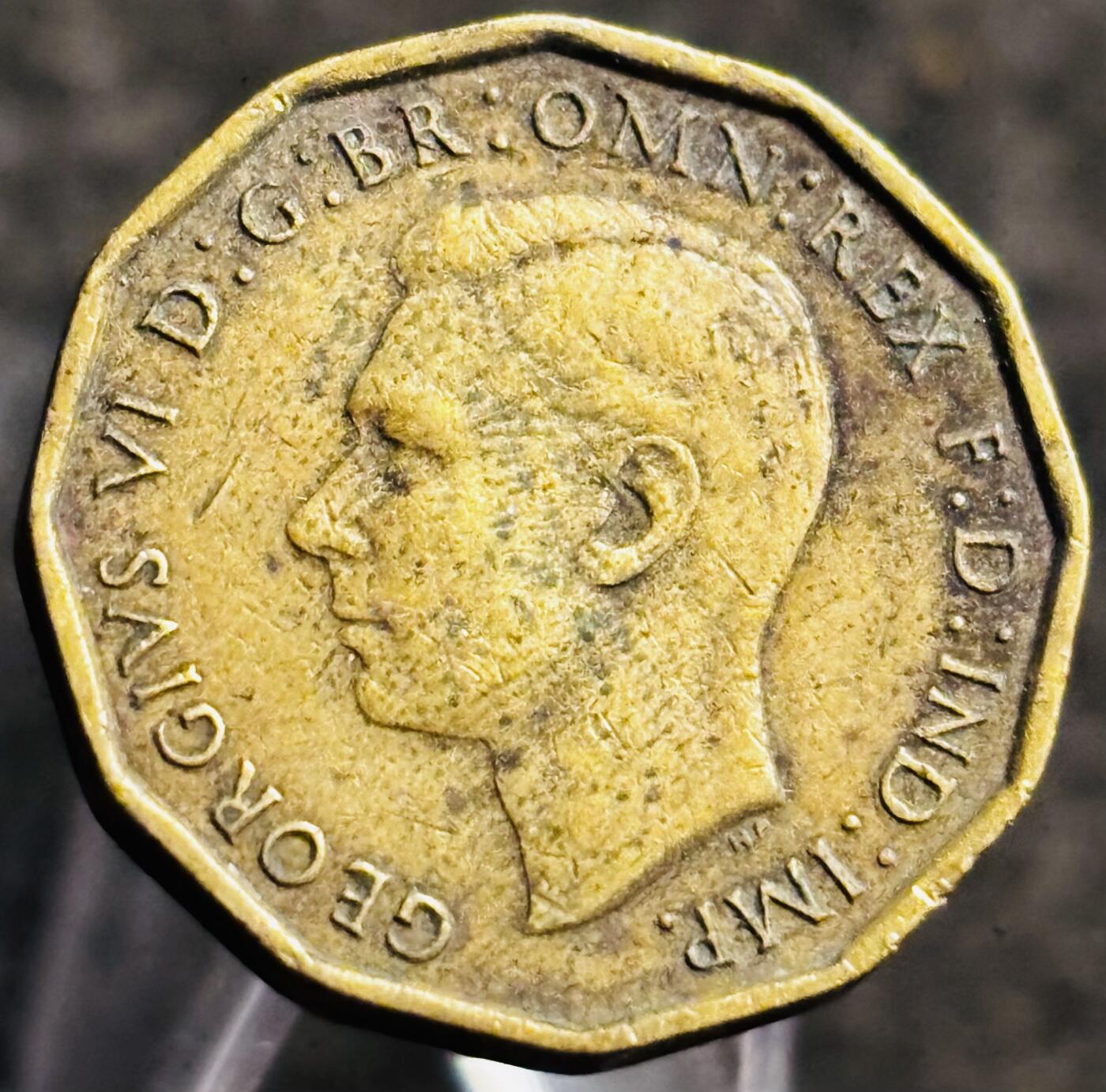 文馨钱币收藏第 268 场，长期接收代拍品 好品 1944 年英国乔治六世 3 便士铜币