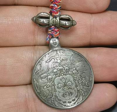 藏式白铜九宫背大黑天 黑财神 - 藏式白铜九宫背大黑天 黑财神