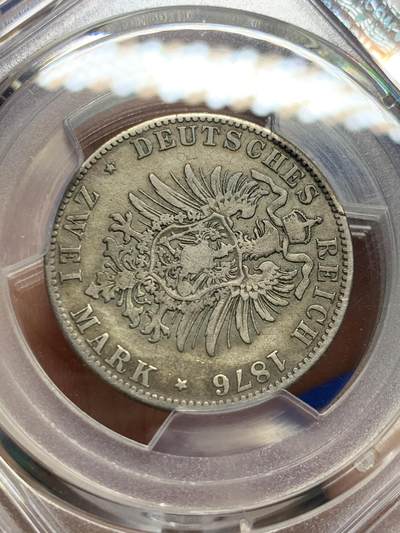 《竞宝斋》第412场 周日，周一，周二，3场连拍 （全场包邮） PCGS VFD 德国 巴伐利亚 1876 路德维希二世短翅2马克银币