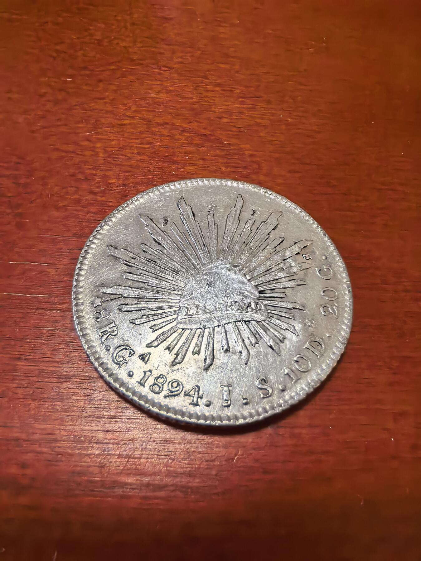 长老汇蛇年精选第四十场拍卖 1894墨西哥8R鹰洋，瓜达拉哈拉造币厂，有戳