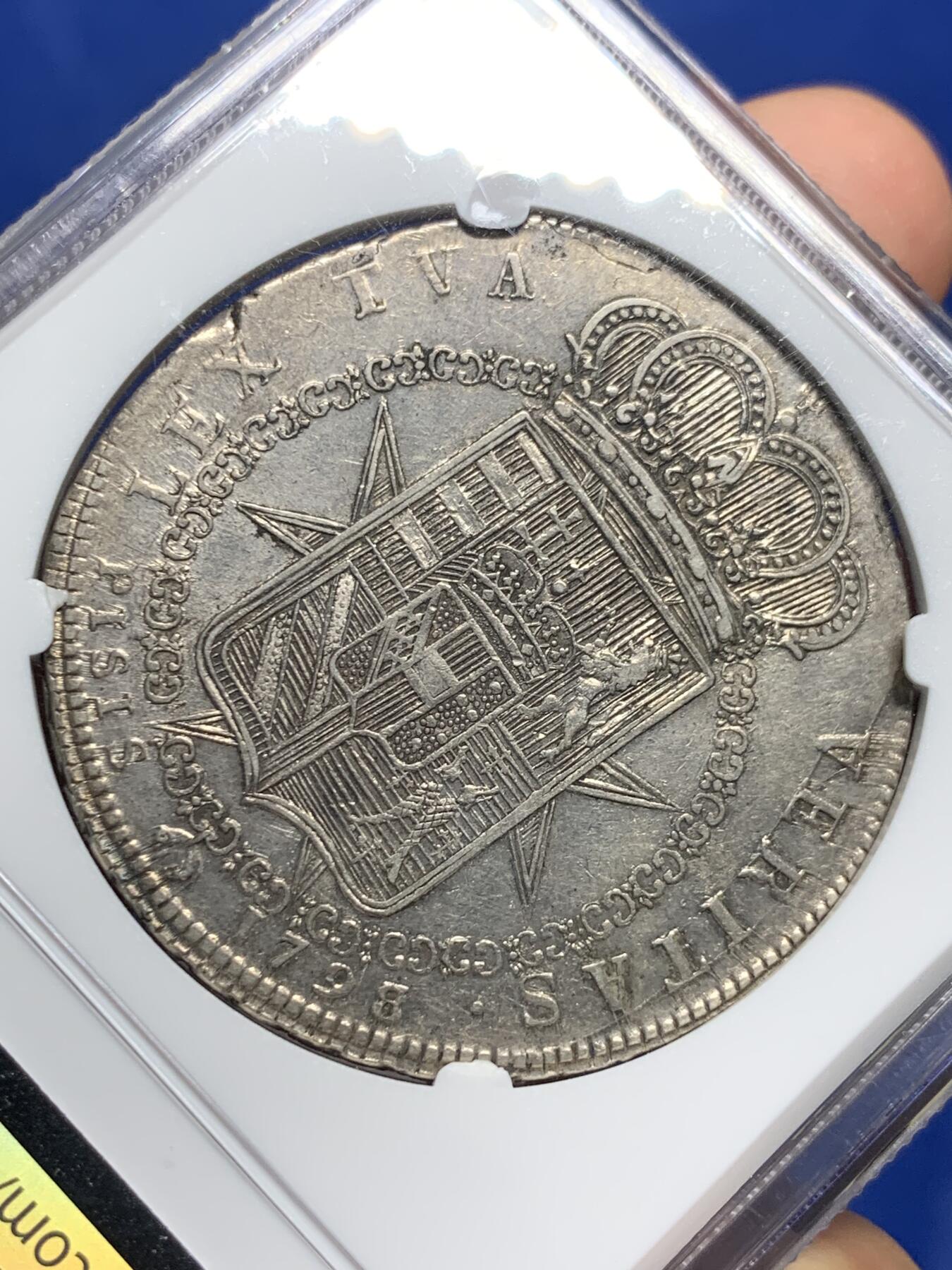 《竞宝斋》第412场 周日，周一，周二，3场连拍 （全场包邮） NGC AU53 意大利 1798/7 托斯卡纳大公国 10PAO 少见品种，更高分只有三枚