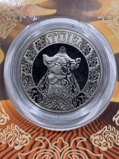 《竞宝斋》第412场 周日，周一，周二，3场连拍 （全场包邮） 哈萨克斯坦2023年200坚戈非流通纪念币 图腾-骆驼 发行量：3万 卡装