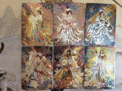 奇趣收藏卡牌拍卖第21场 【套卡】山河潮玩  雪舟 敦煌十二花神  粗闪一套  12张 全新卡膜保护