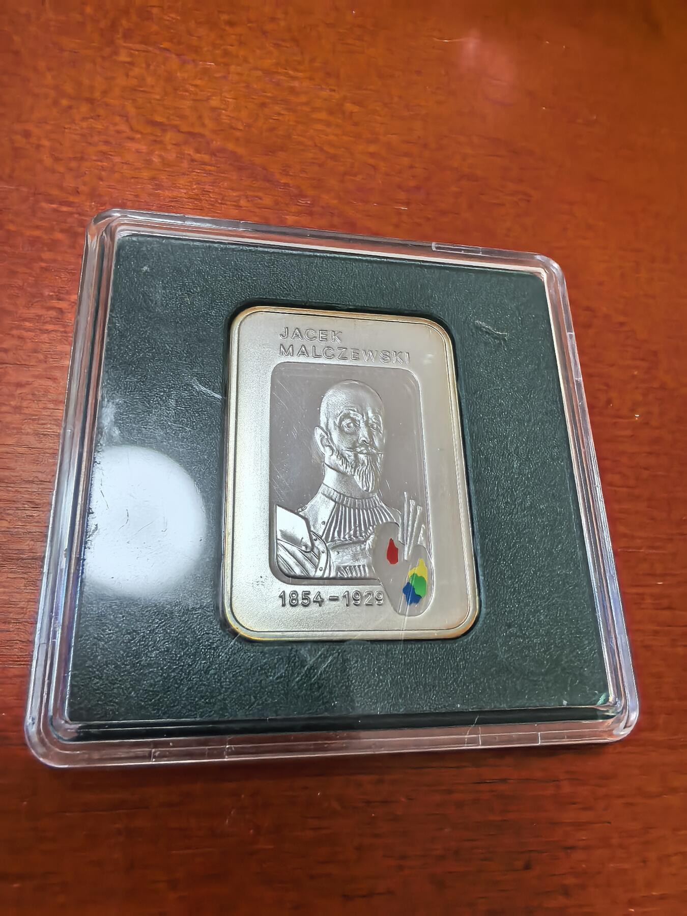 长老汇蛇年精选第四十场拍卖 2003波兰画家雅克·马尔切夫斯基20兹罗提局部彩色精制银币，28.28克925银，原厂盒