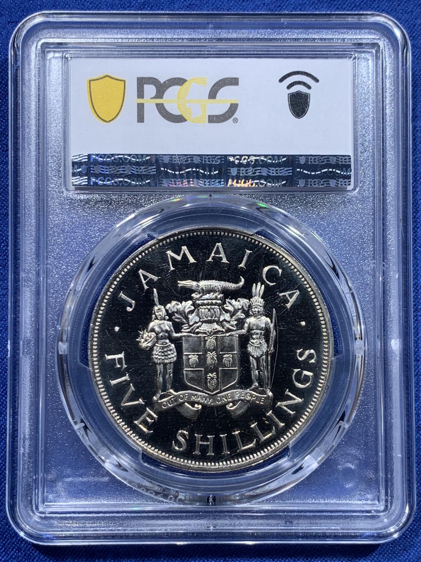 《竞宝斋》第412场 周日，周一，周二，3场连拍 （全场包邮） PCGS PR67CAM 牙买加1966年英联邦运动会精制纪念币