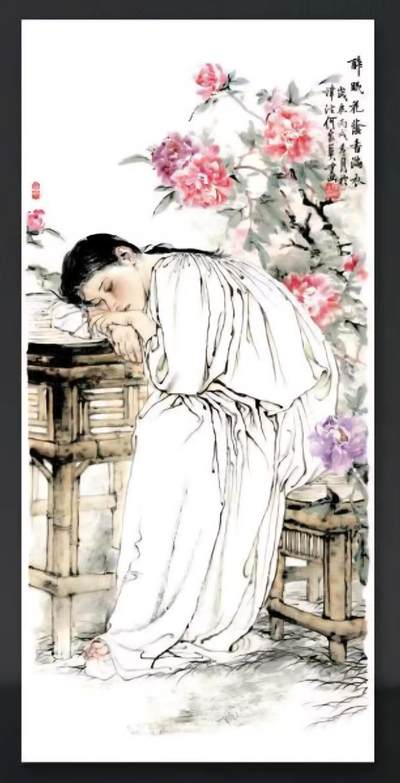 名家书画装饰画限时专 - 高清装饰画何家英美女图a