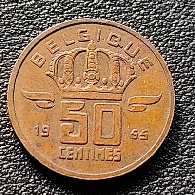 泉币菌-第99场-精品福利场 - 比利时1955年 50分铜币 矿工