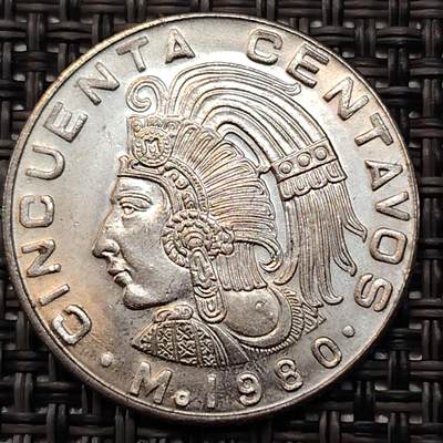 布加迪🐬～世界钱币(上海)🌾第 236 期 /  各国套币和散币 - 墨西哥🇲🇽 1980年 50分