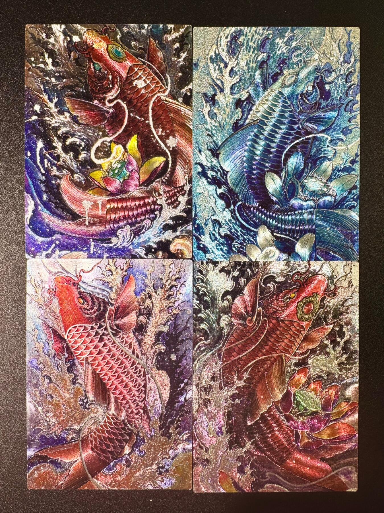 NO.6期 应有尽有，量大管饱！（周六晚7点半截拍，卖家送拍0抽成！）  香山文创 遇见锦鲤 粗闪4张