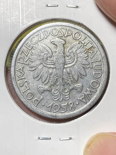 2025年第八十三场(总第一百零九场）外国好品散币(免佣金) - 波兰🇵🇱1958年2兹罗提(二战后第二套，早期年份无厂标版)