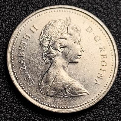 泉币菌-第98场-散币乐园场 高币值 加拿大1979年1/4加拿大元 伊丽莎白二世 驯鹿 24mm