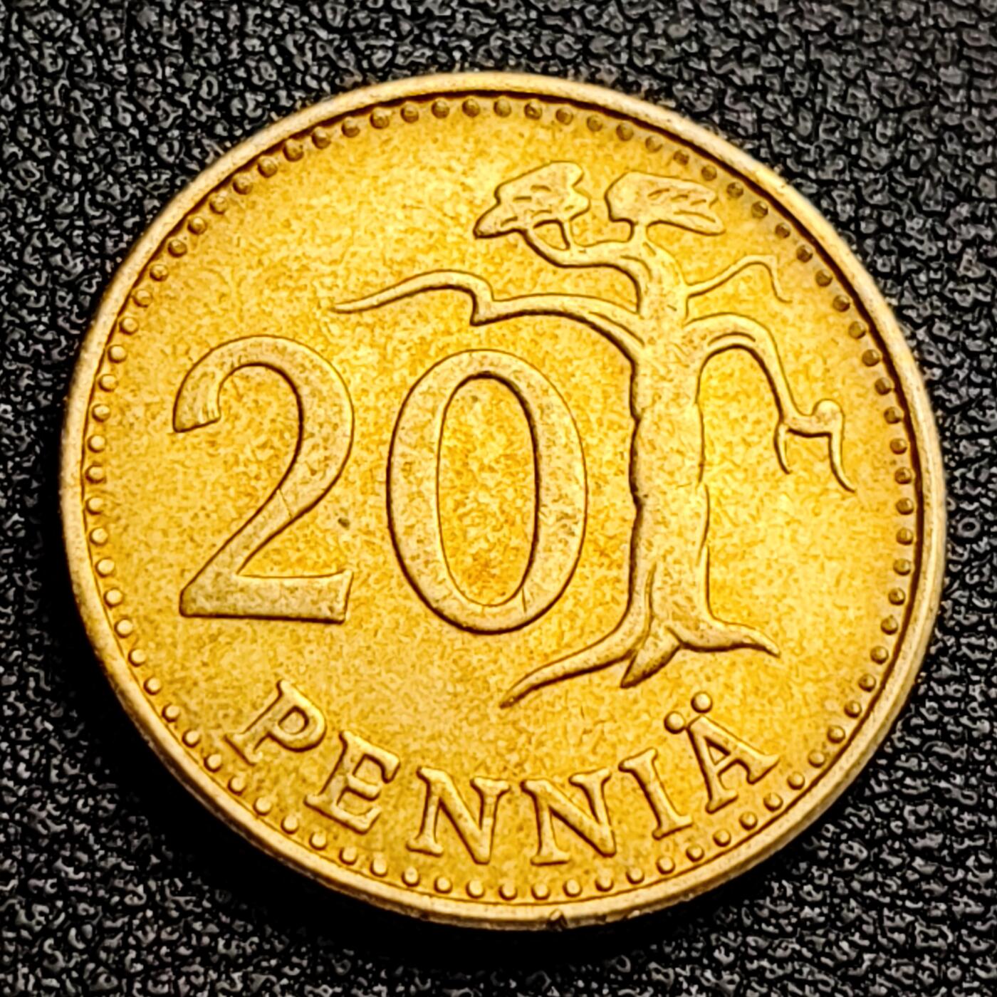 泉币菌-第99场-精品福利场 1981年 芬兰10芬尼铜币 持剑狮子 20mm