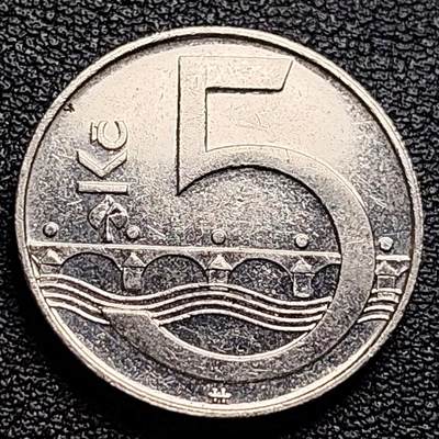 泉币菌-第99场-精品福利场 - 捷克5克朗硬币 双尾狮23mm 欧洲币
