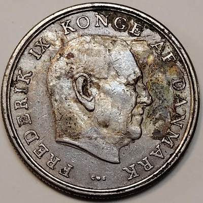 布加迪🐬～世界钱币(上海)🌾第 243 期 /  各国套币和散币 - 丹麦🇩🇰 1963年 5克朗 