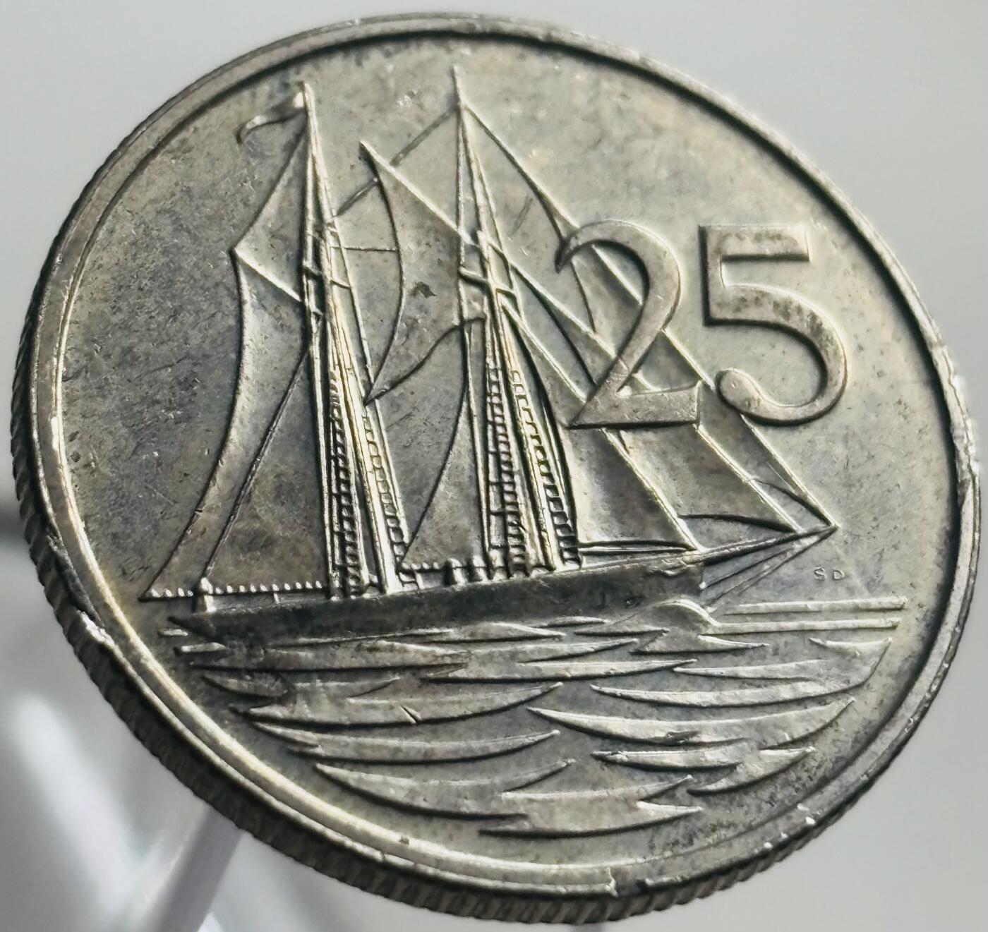 文馨钱币收藏第 268 场，长期接收代拍品 1973 年英属开曼群岛 25 分