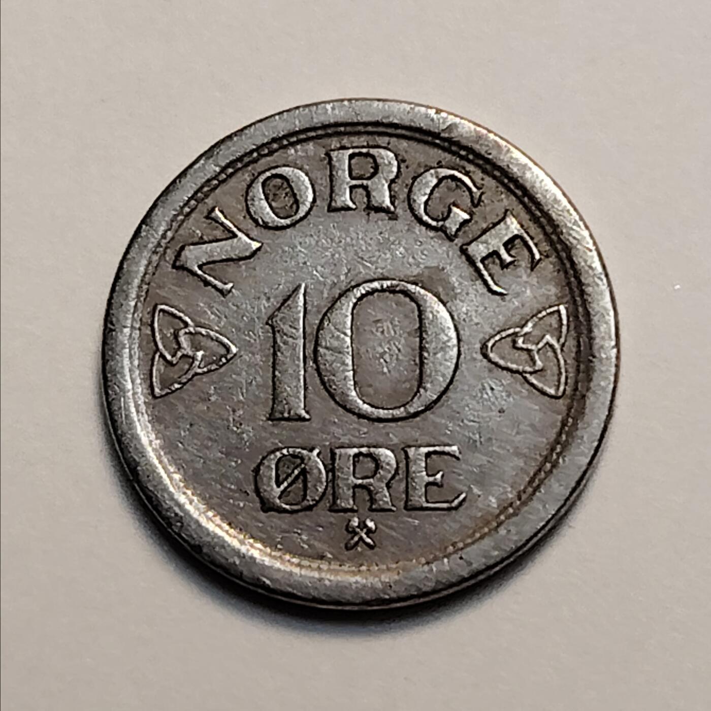 布加迪🐬～世界钱币(上海)🌾第 237 期 /  各国套币和散币 挪威🇳🇴 1957年 10奥尔