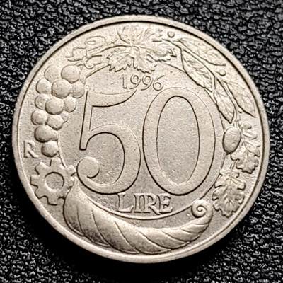 泉币菌-第99场-精品福利场 - 少见 意大利 1996年 50里拉 全新硬币