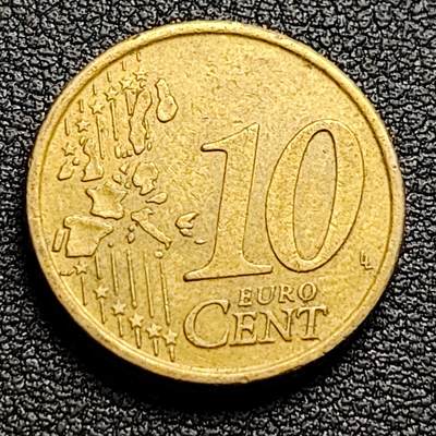 泉币菌-第98场-散币乐园场 欧元 意大利2002年10欧分铜币 女神维纳斯 19.75MM