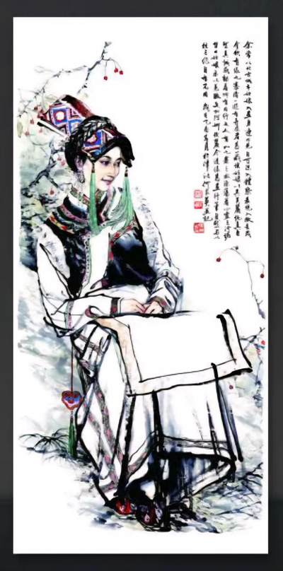 名家书画装饰画限时专 - 高清装饰何家英画美女图b