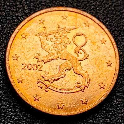 泉币菌-第99场-精品福利场 - 持剑狮子 芬兰5欧分硬币 21.25mm 3.92克 
