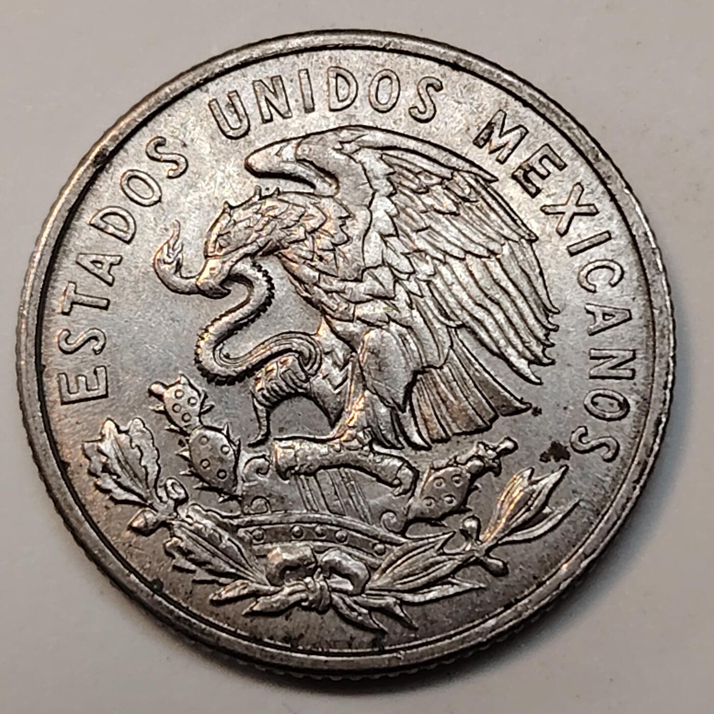 布加迪🐬～世界钱币(上海)🌾第 236 期 /  各国套币和散币 墨西哥🇲🇽 1964年 20分 纪念币
