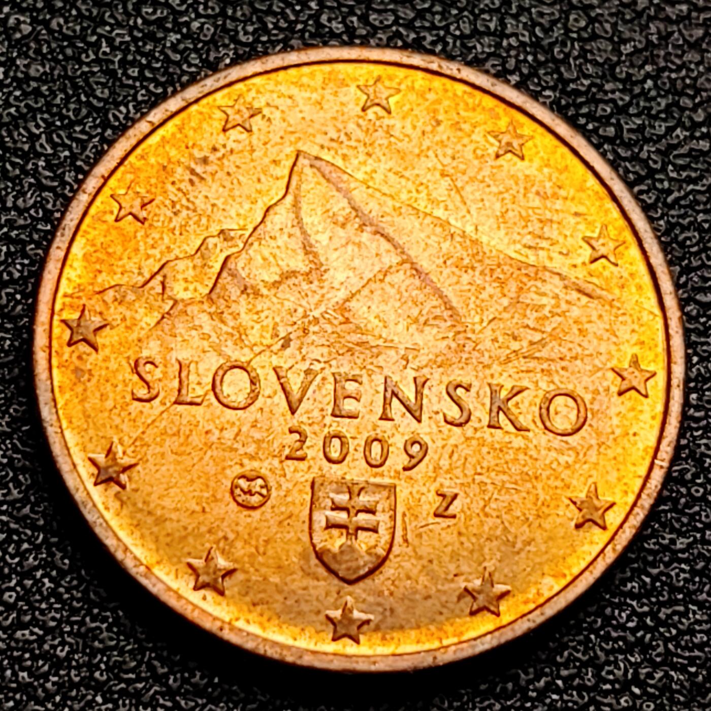 泉币菌-第99场-精品福利场 塔特拉山 斯洛伐克 5欧分硬币 21.25mm 3.92克 