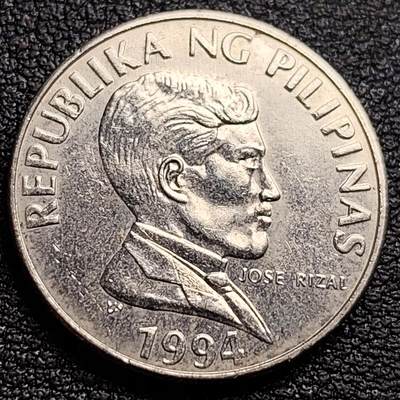 泉币菌-第98场-散币乐园场 1994年 菲律宾1比索  水牛 21mm 亚洲币 