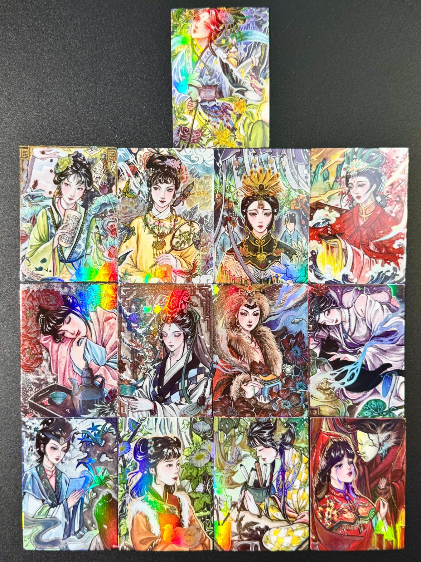 NO.6期 应有尽有，量大管饱！（周六晚7点半截拍，卖家送拍0抽成！）  黄琦语 红楼梦十二钗+嫦娥 彩闪13张