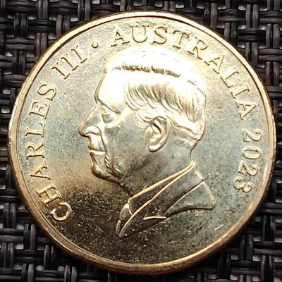 布加迪🐬～世界钱币(上海)🌾第 236 期 /  各国套币和散币 - 澳大利亚🇦🇺 2023年 1元 查理国王首年币 原卷拆出未流通