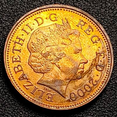 泉币菌-第98场-散币乐园场 近未流通 铜光美品 千禧年英国2便士 铜币 威尔士皇冠 狮子雄狮 