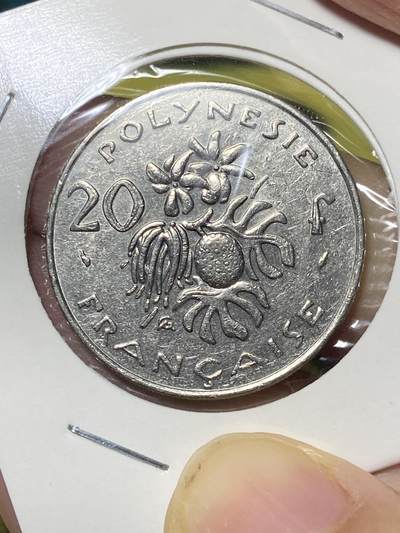 2025年第八十三场(总第一百零九场）外国好品散币(免佣金) - 法属波利尼西亚🇵🇫1984年20法郎(第二套加字版，丰饶角加海豚标)