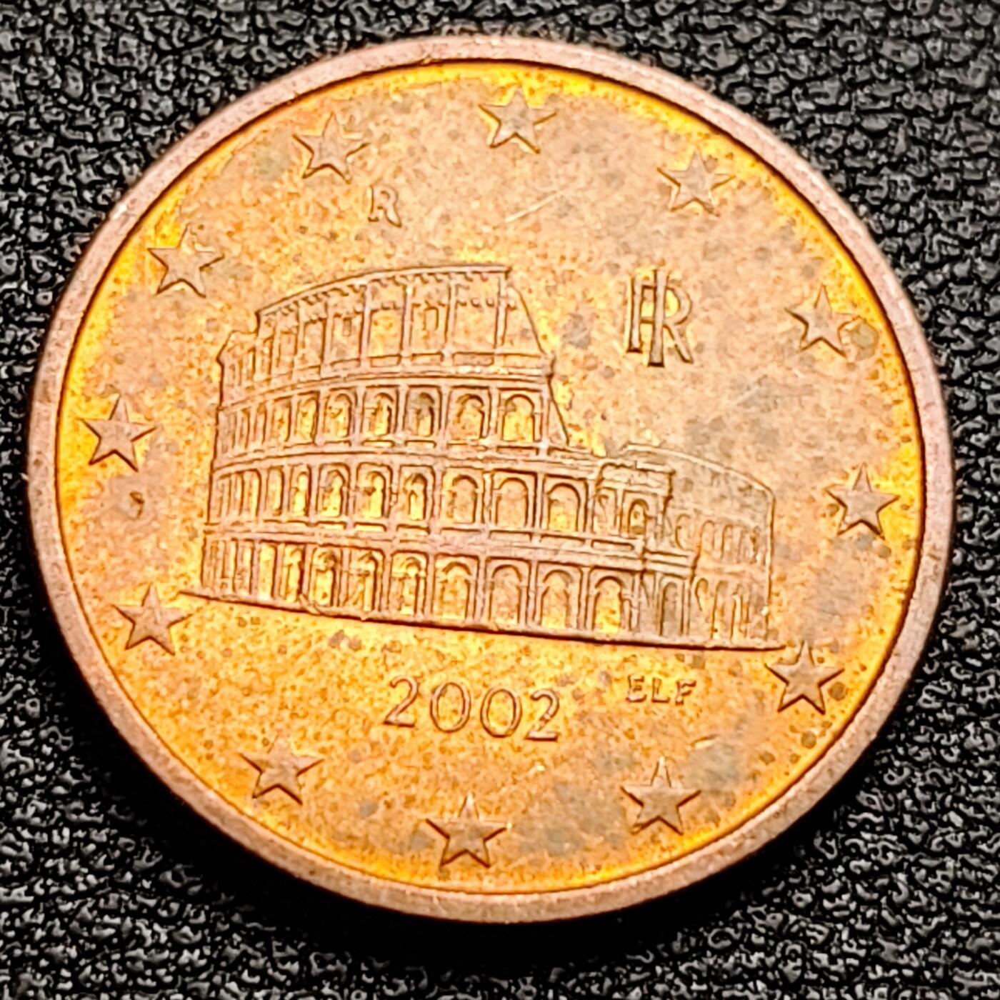 泉币菌-第99场-精品福利场 罗马竞技场 意大利 5欧分硬币 21.25mm 3.92克
