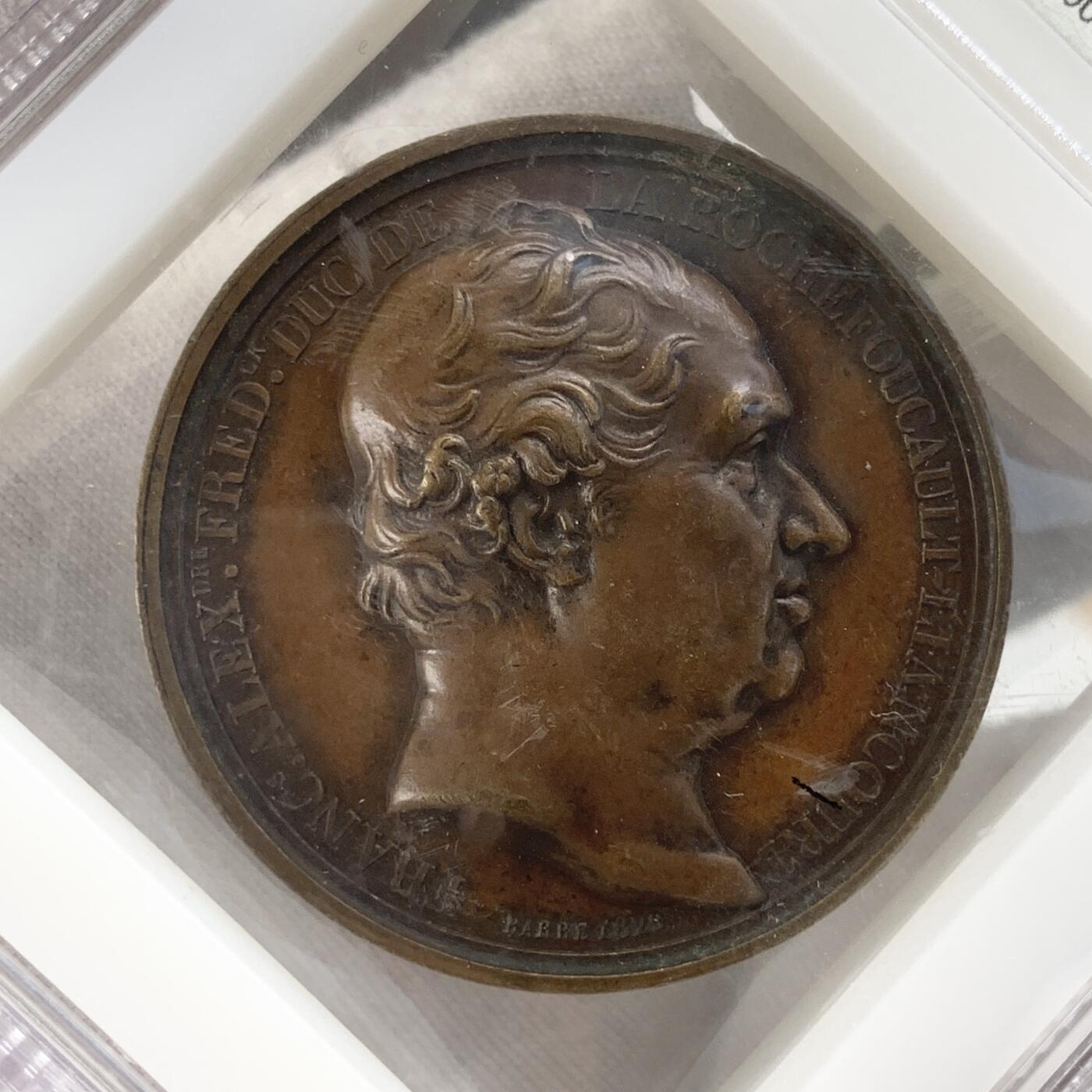 掌中浮雕-藏着的欧洲第034场 1821年法国纪念铜章，41mm