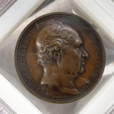 掌中浮雕-藏着的欧洲第034场 - 1821年法国纪念铜章，41mm