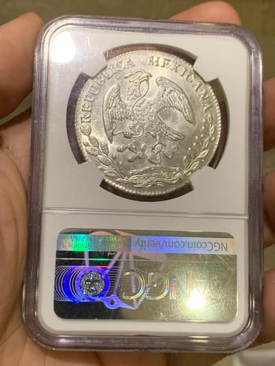 《竞宝斋》第412场 周日，周一，周二，3场连拍 （全场包邮） NGC MS63 墨西哥 1876 CA MM 鹰洋 8瑞尔 高分极少，亚军分，同分3，更高分2枚