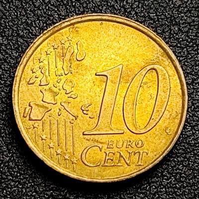 泉币菌-第98场-散币乐园场 欧元 法国1999年10欧分铜币 玛丽安娜 欧盟地图 19.75MM 