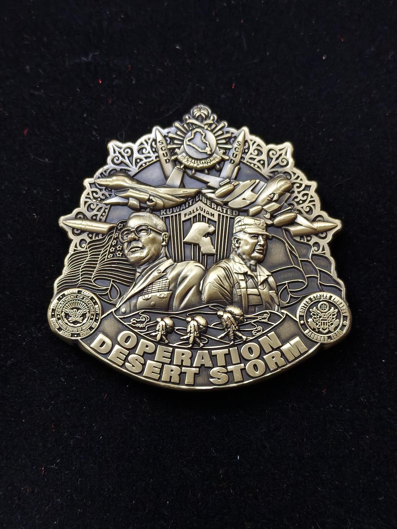 蜀地medal第11场精品专场拍卖 美国 沙漠风暴行动纪念章 非常厚重一百多克