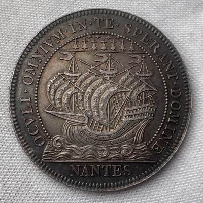 掌中浮雕-藏着的欧洲第034场 - 法国南特市商会银章，31.5mm，14g