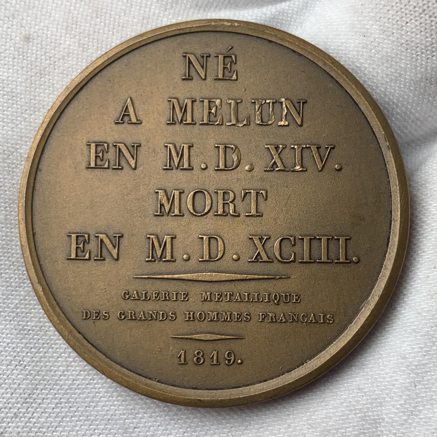 掌中浮雕-藏着的欧洲第034场 法国主教Jacques amyot铜章，41mm，后铸