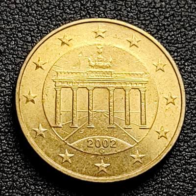 泉币菌-第98场-散币乐园场 - 欧元 德国2002年 10欧分合金铜币 勃兰登堡门 地图 A厂标 19.75MM