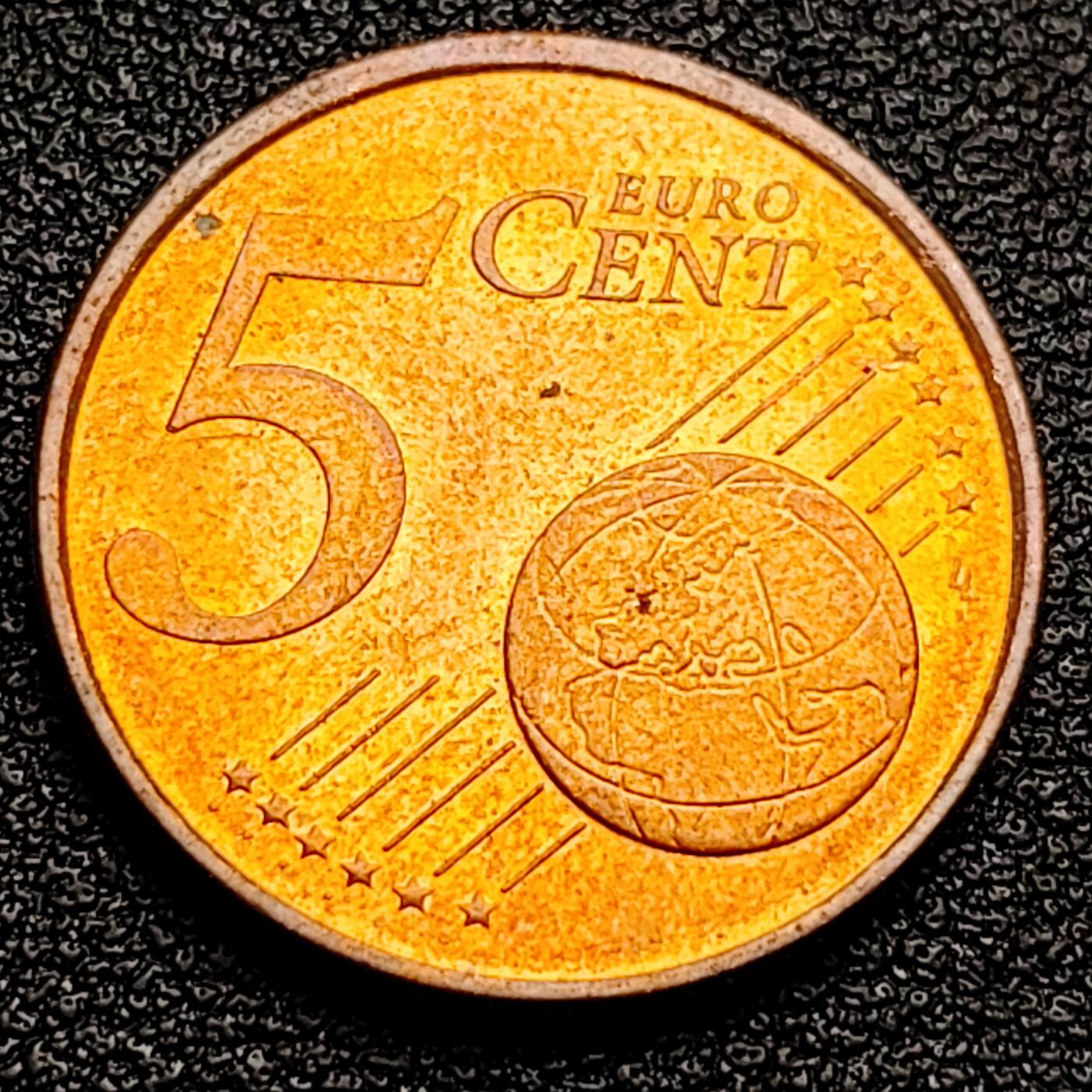 泉币菌-第99场-精品福利场 五叶橡树 德国5欧分硬币 21.25mm 3.92克